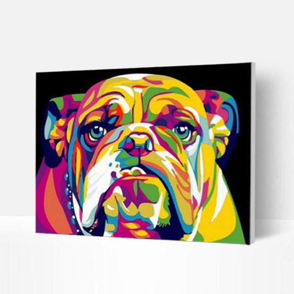 Paint by Numbers Kit -  Colorful bulldog Deco26