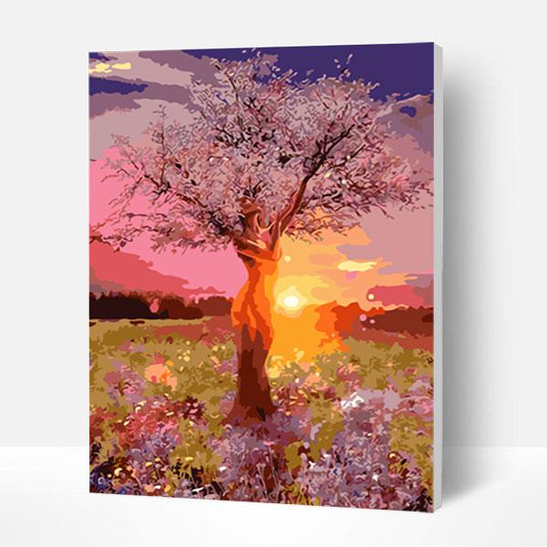 Paint by Numbers Kit -   Sunset tree Deco26