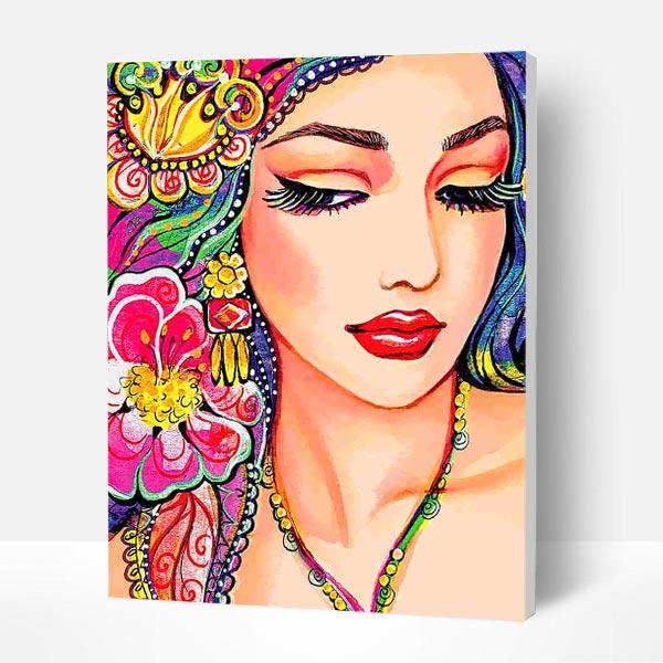 Paint by Numbers Kit - Beautiful Indian Woman Deco26