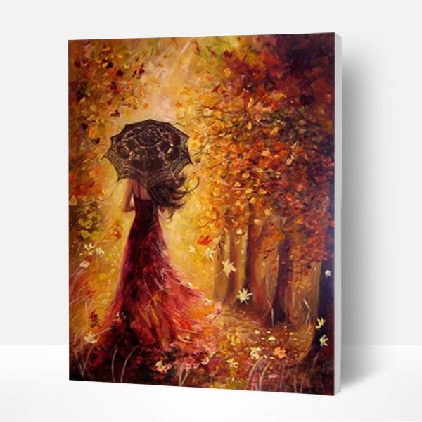 Paint by Numbers Kit - Lady In Autumn Deco26
