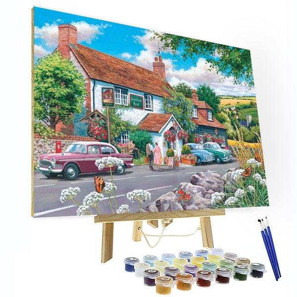 Paint by Numbers Kit - Small Town Scenery Deco26