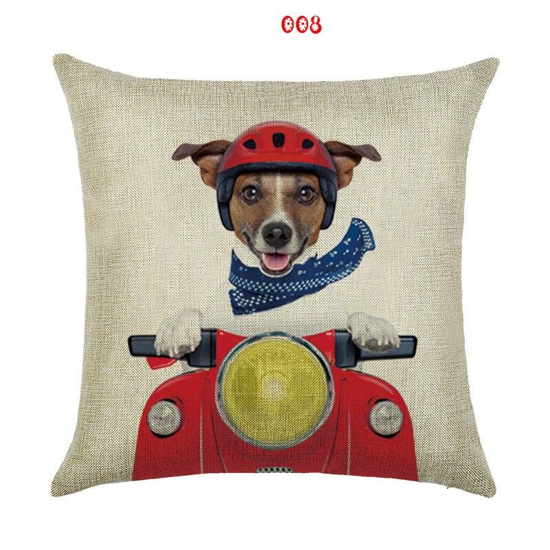 Adorable Dog Print Cushion Cover