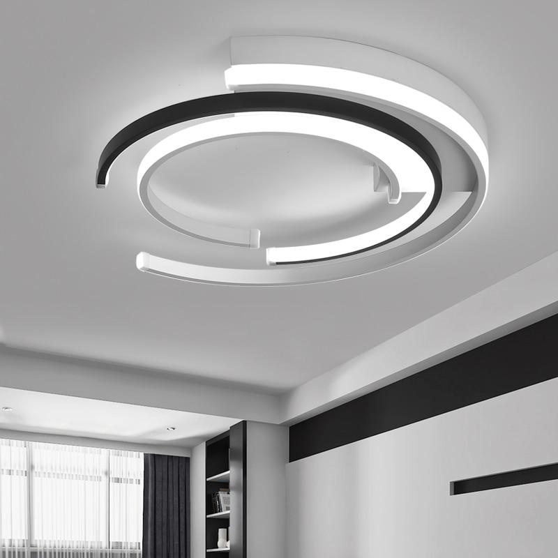 Deco26 Circular Modern LED Ceiling Pendant Lights White Black