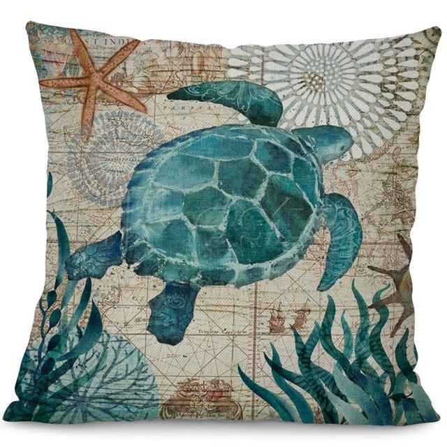Marine Ocean Themed Cushion Cover