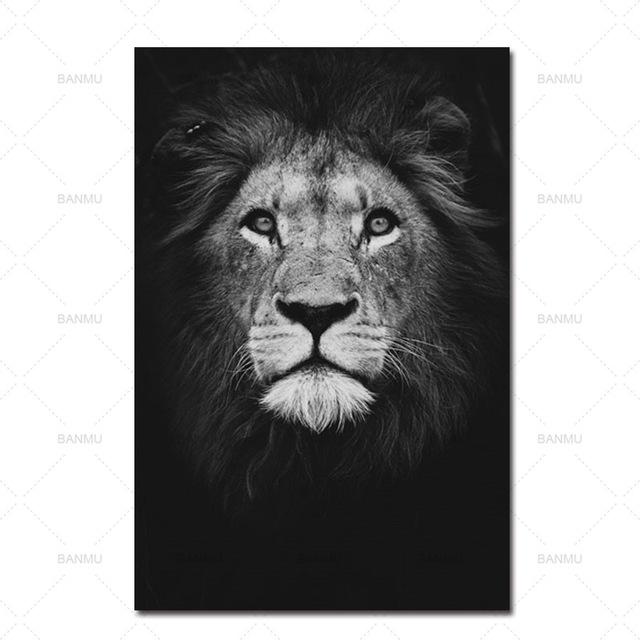 Black and White Wall Decor Nordic Animal Poster