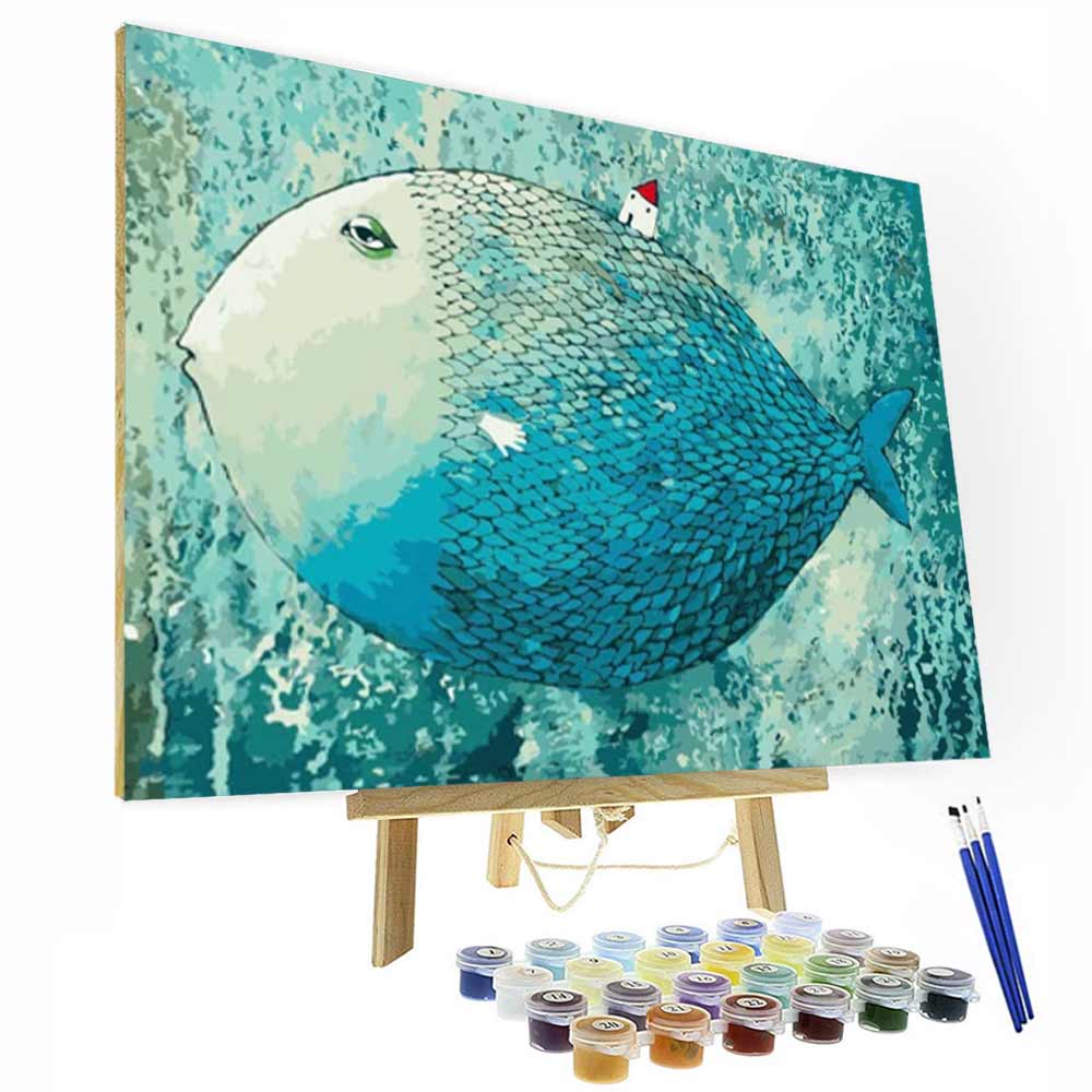 Paint by Numbers Kit - Big Fish & Small House Deco26